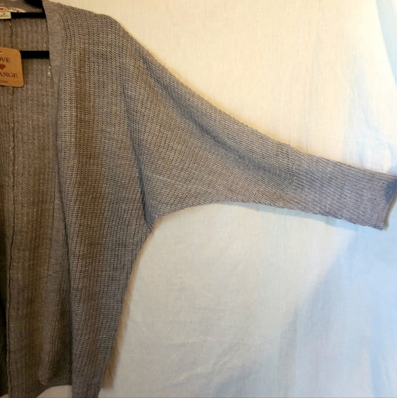 Grey knit sweater ¾ dolman sleeve - Picture 4 of 6
